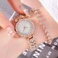 🎁Rhinestone Watch & Bracelet Set – Shiny Jewelry Combo for Women