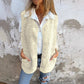 🔥👚Women's Fall Button Down Short Warm Vest