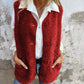 🔥👚Women's Fall Button Down Short Warm Vest