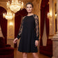🔥2026 New Arrivals: 50% Off for a Limited Time!🔥Lace Patchwork Round Neck Long Sleeve Dress