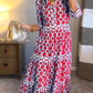 🔥Spring Specials Deals 50% OFF🌸💐Women’s Geometric Print V-Neck Maxi Dress