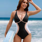 🔥HOT SALE 50% OFF👙Color Block Tummy Control One-Piece Swimsuit