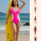 🔥HOT SALE 50% OFF👙Color Block Tummy Control One-Piece Swimsuit