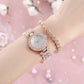 🎁Rhinestone Watch & Bracelet Set – Shiny Jewelry Combo for Women
