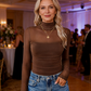 🎉Women's Sparkle Mesh Sheer Long Sleeve Ruched Top