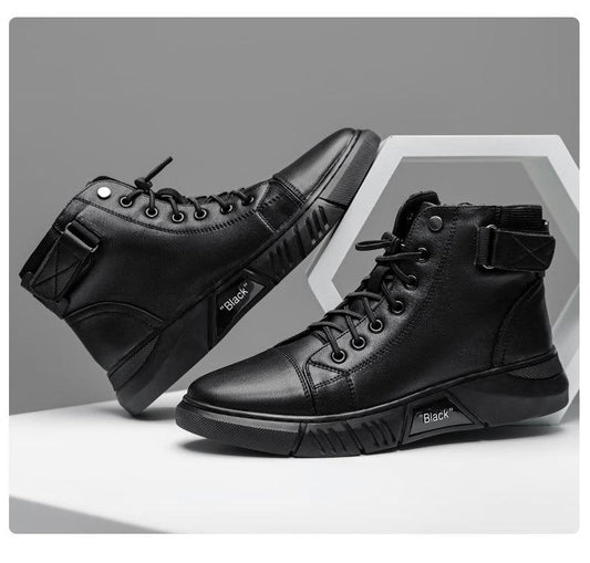 🎁 Hot Sale 50% OFF 🔥MARTINI' BLACK LEATHER BOOTS
