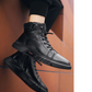 🎁 Hot Sale 50% OFF 🔥MARTINI' BLACK LEATHER BOOTS