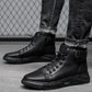 🎁 Hot Sale 50% OFF 🔥MARTINI' BLACK LEATHER BOOTS