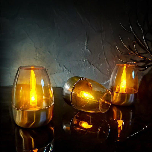 ✨Solar Power Tea Lights Outdoor Flameless Flicker IP65 Waterproof Table Lamp LED Candles with Dusk to Dawn Sensor for Lantern Garden Camping Party Home Decorations Warm Color🔥🕯️