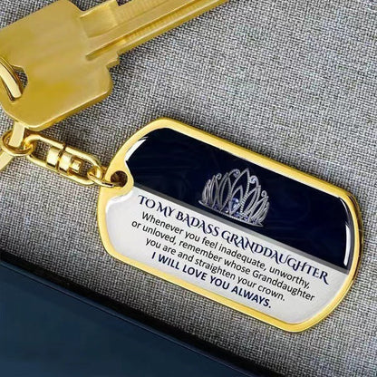 🔥50% OFF | Granddaughter Keepsake Keychain - Heartfelt Gift + Free Gift Box 🎁