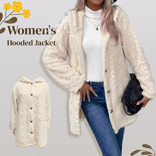 🔥🧥Women's Warm Diamond Pattern Hooded Jacket✨