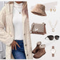 🍂 Stay Cozy & Stylish! Women's Warm Jacquard Hooded Cardigan 🧥✨ Perfect for Fall & Winter!