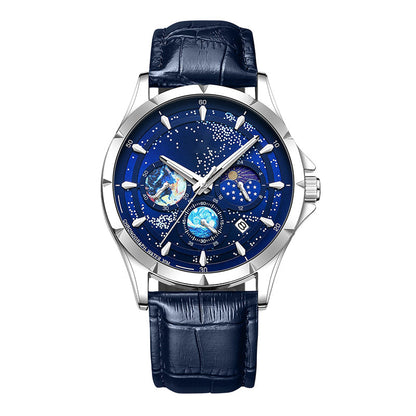 🎄 Christmas Deal – Always 50% OFF! 🌌 Men's Watch Luminous Starry Sky: Cosmic Starry Dial – Night Glow + Chronograph for Style & Practicality on Your Wrist! ⌚