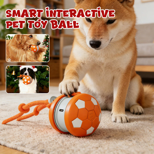 🐾 Smart Interactive Pet Toy Ball – Auto-Rolling Boredom Buster for Dogs & Cats