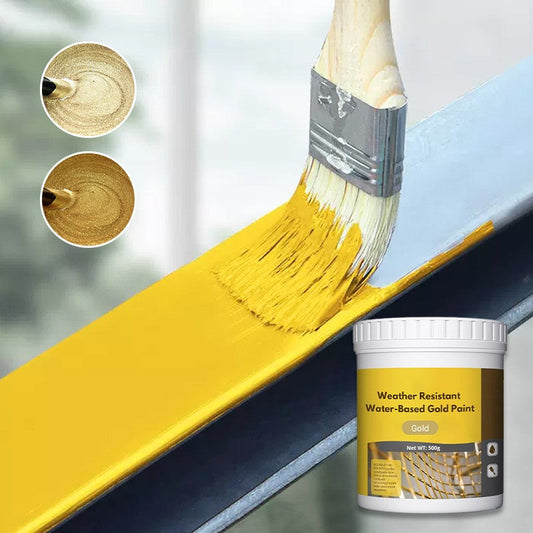 🏡Weather resistant water-based gold paint