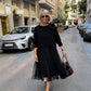 ✨🔥Women's Long-Sleeve Tops & 👗Sleeveless Dress 2-Piece Set