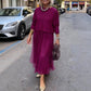 ✨🔥Women's Long-Sleeve Tops & 👗Sleeveless Dress 2-Piece Set