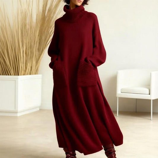 ✨🔥Women's Turtleneck Long Sleeve Knit Sweater Dress💕