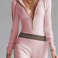⏳Time-Limited Special⏰Women's Hooded V-Neck Zip-Up Knitted Jumpsuit