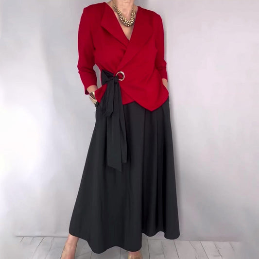 ⏳Time-Limited Special⏰Women’s Stylish Top & Solid Skirt 2-Piece Set