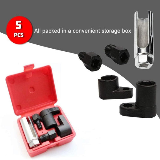 ⏳Time-limited Special⌛Automotive O2 Sensor Offset Socket & Thread Chaser 5 PCS Set