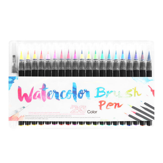 ✨🔥20 Vibrant Colors Waterproof Brush Pen Set💥