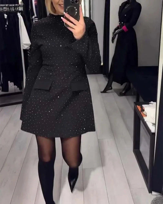 🔥Nieuw binnen 50% KORTING🎁Elegant, glanzend damesjurk