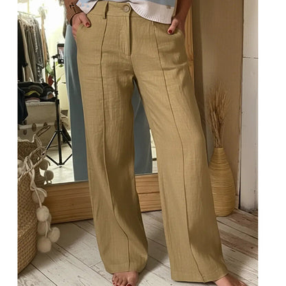 ✨💓Women's Casual High Waist Wide Straight Leg Trousers👗