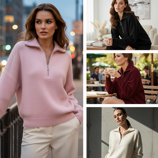 Women's Quarter-Zip Pullover Sweater