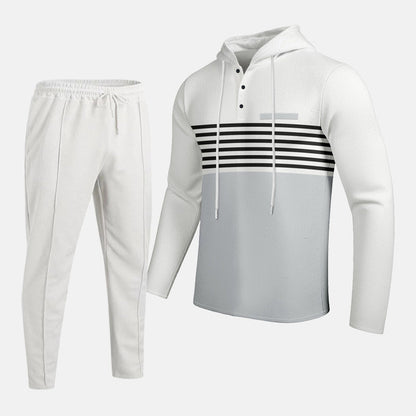 ✨🔥Men's Color-Block Hooded Tracksuit Set