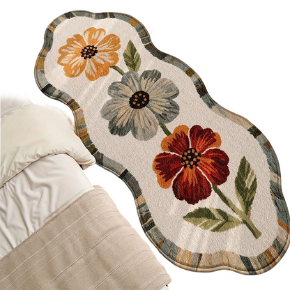 ✨🔥Soft Floral Print Floor Rug🌸