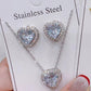 🎉BUY 1 GET 1 FREE🎁Heart-Shaped Crystal Necklace & Earring Set