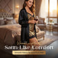 👗 50% OFF FLASH SALE ! ⚡ Women's Satin-Finish Nightgown with Lace Detail – Silky Smooth Fabric, Elegant Lace Trim, Soft & Breathable Sleepwear 🧵