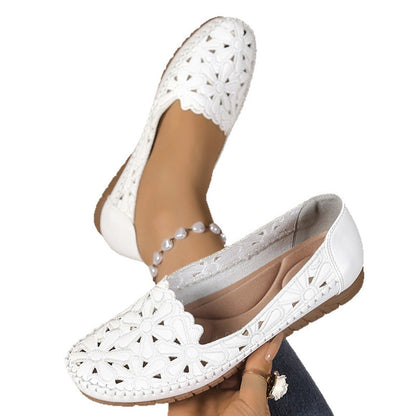 ✨🔥Women's Floral Hollow-Out Breathable Flat Loafers🥿