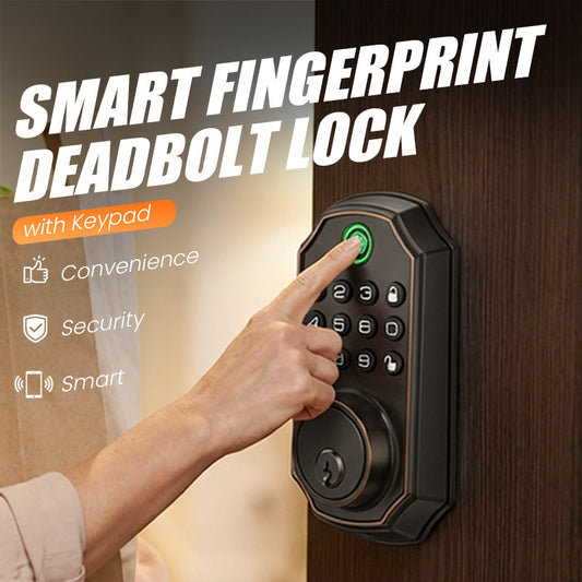 ✨🔥Smart Fingerprint Deadbolt Lock with Keypad