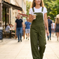 💎50% OFF! 💎 Women’s Retro Cargo Overalls – Adjustable Straps, Functional Pockets & Straight-Leg Fit