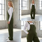 💎50% OFF! 💎 Women’s Retro Cargo Overalls – Adjustable Straps, Functional Pockets & Straight-Leg Fit