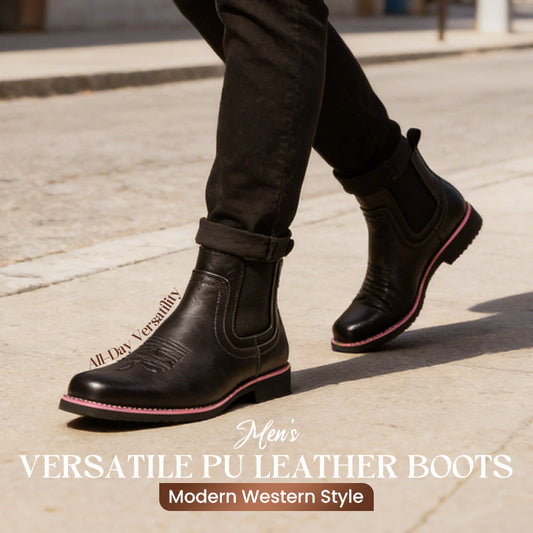 ✨🔥Men's Versatile PU Leather Boots👞