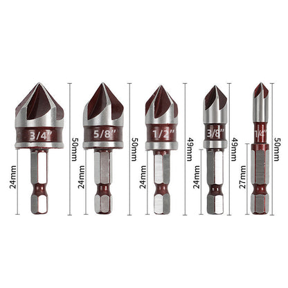 ✨🔥5PCS or 3PCS Countersink Drill Bit Set for Woodworking